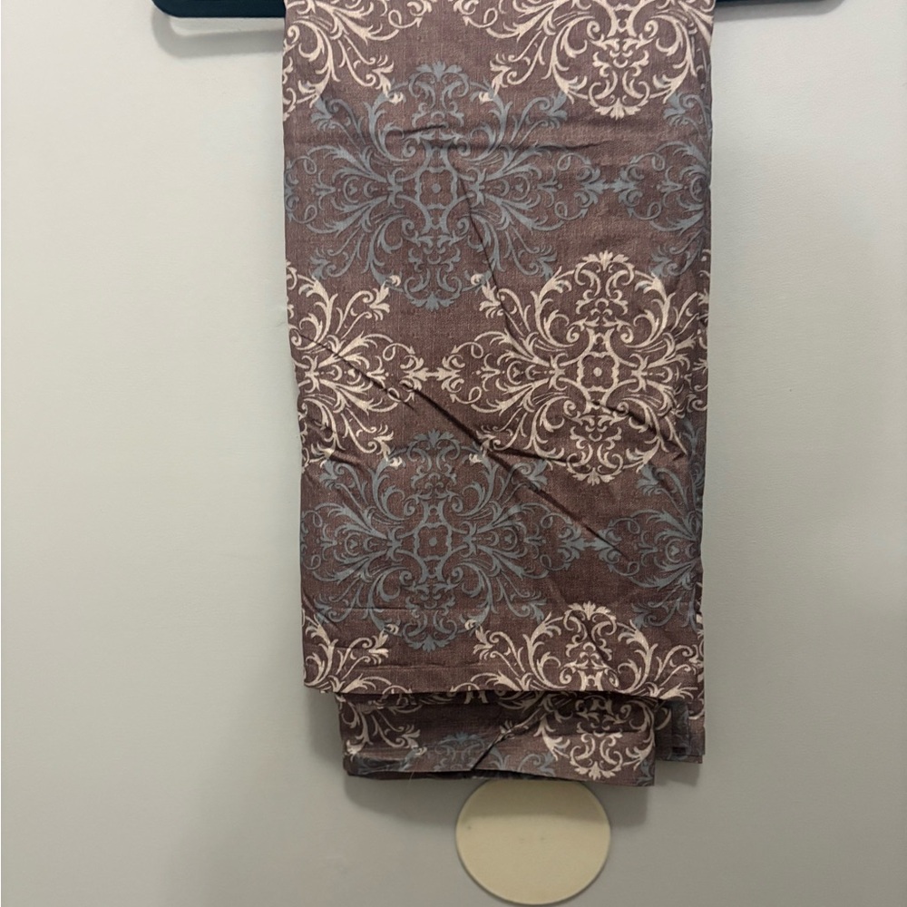 Brown and Cream Patterned curtain panel   Blackout curtain - Picture 6 of 6